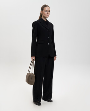 The Row Чорні штани Felicita з вовни 10533W4286