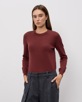 Brunello Cucinelli Бордовий джемпер з кашеміру M12244400P