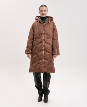 Twinset Коричневая удлиненная куртка 262TT2020