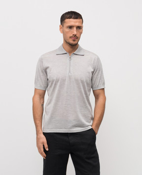 Stefano Ricci Сіре меланжеве поло з кашеміру W505020P32W26101