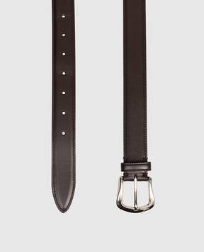 Brunello Cucinelli Коричневий шкіряний ремінь MAUNX346
