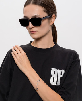 Off-White Сріблястий браслет-ланцюжок OWOA12VS26MET001