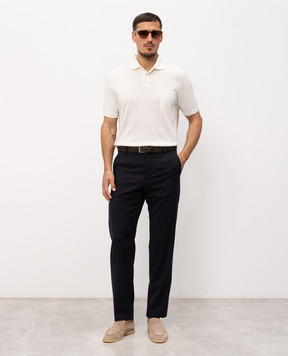 Canali Темно-сині штани з вовни AR03652V91659