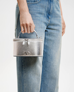 Valentino Серебряная кожаная сумка кросс-боди VLogo 8W2P0AX8RFY