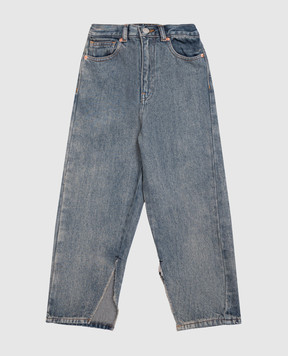 Maison Margiela MM6 Дитячі сині джинси з ефектом потертості M60452MM08D
