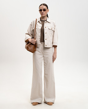 Peserico Джинсы цвета айвори с льном P04756L1207934