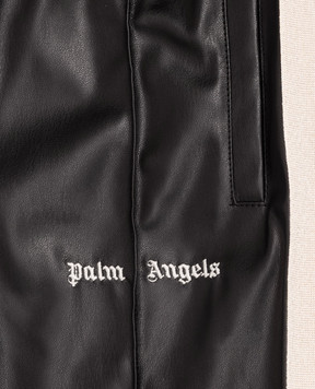 Palm Angels Дитячі чорні штани з брендовою тасьмою F6PAJGPA166