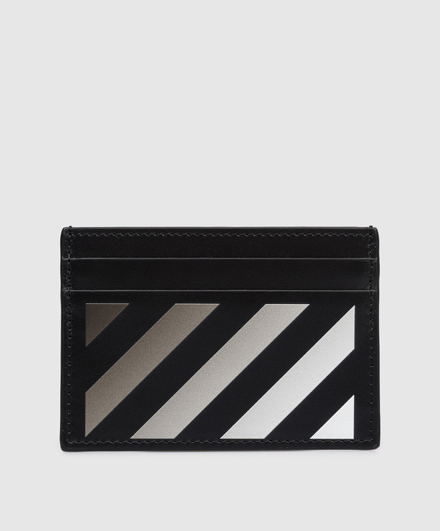 Off-White Черный кожаный картхолдер Diag OWND04DC99LEA001 изображение 2