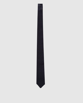 Brunello Cucinelli Синий галстук из шелка в узор MY8650018