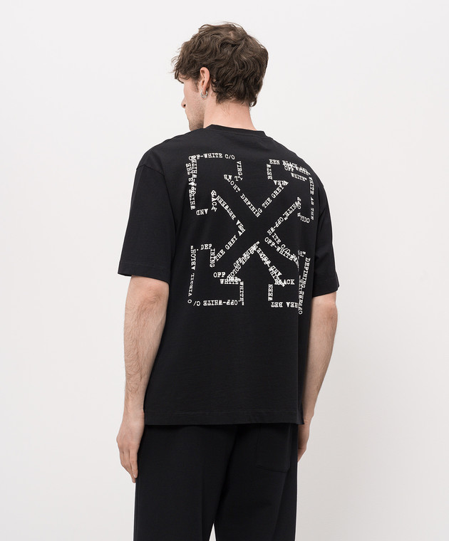 Off-White Черная футболка Type Arrow 44MAA120S26J00K изображение 4