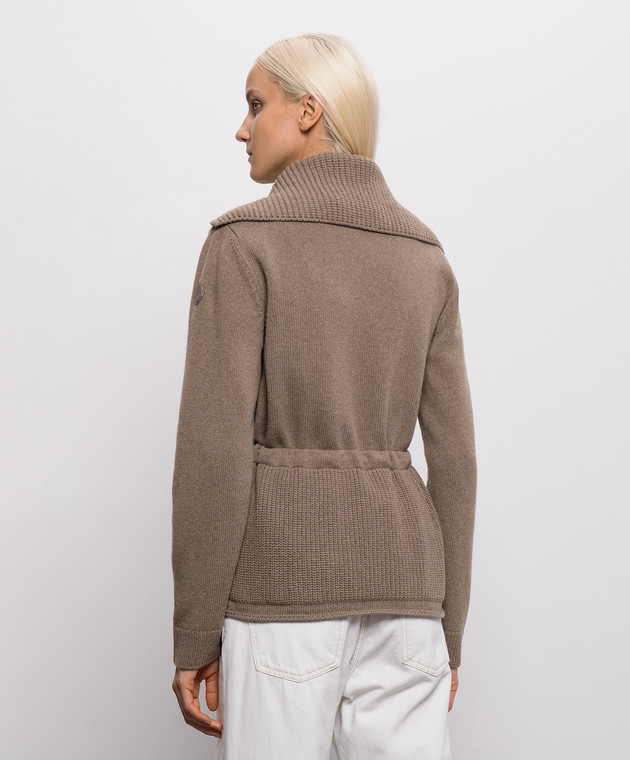 Moncler Коричневая комбинированная куртка L20939B00017M4281 изображение 4