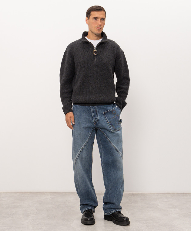 JW Anderson Сірий светр з вовною KW1481YN0542 зображення 2