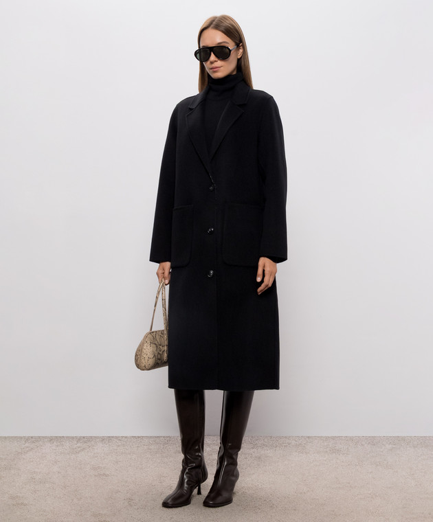 Woolrich Черное пальто из шерсти CFWWOU2217FRUT3792 изображение 2