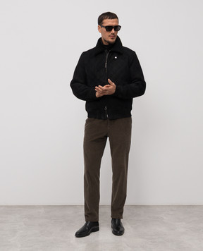 Stefano Ricci Чорна стьобана дублянка M7J5400400LACONY