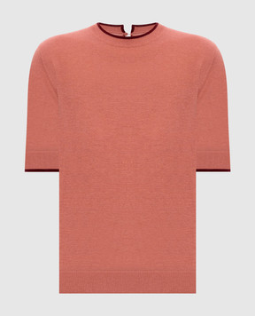 Max Mara Розовый топ из шелка и шерсти MSTAGENDA