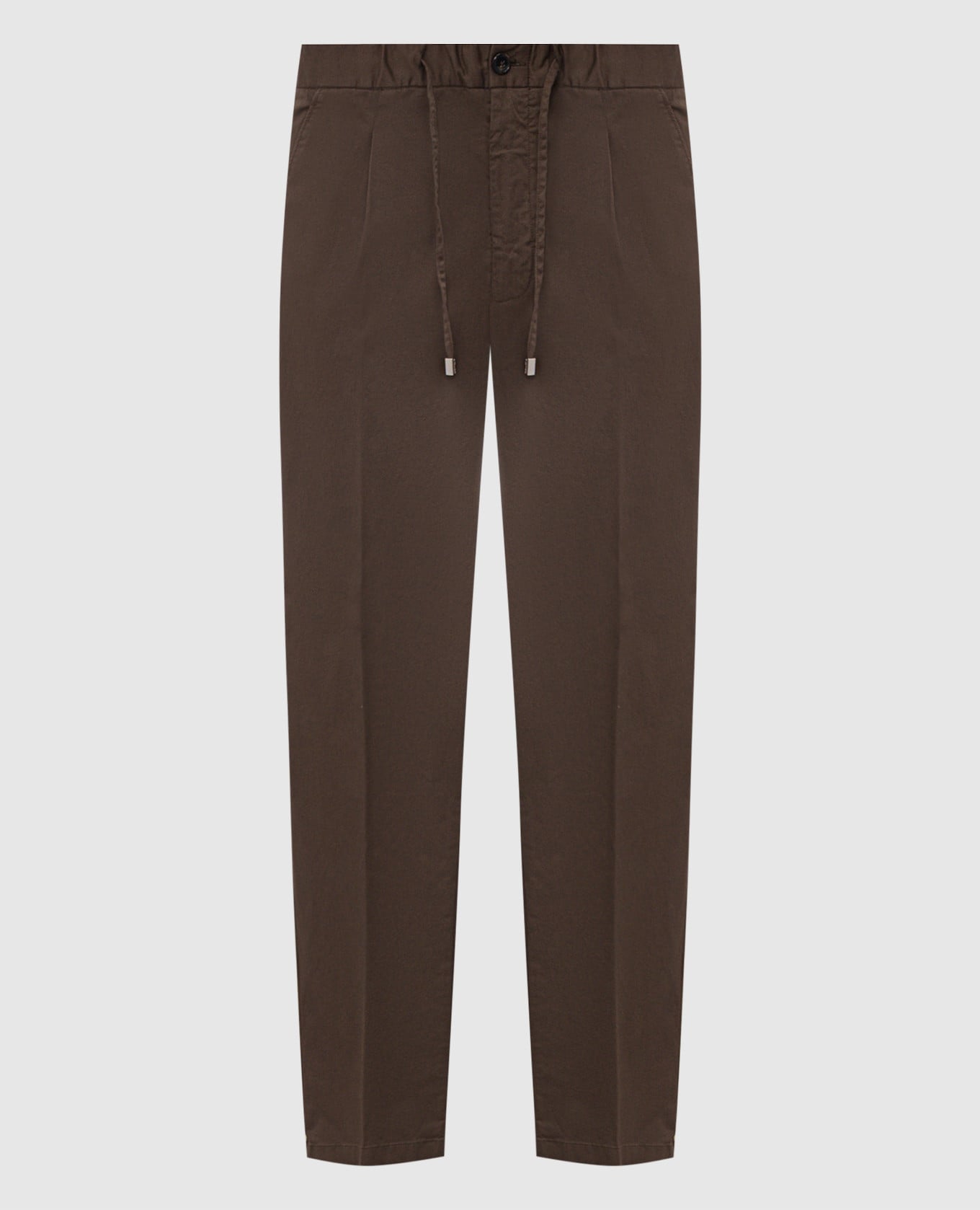 Коричневые брюки из хлопка