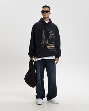 Vetements Черное худи Paris ME76HD243B