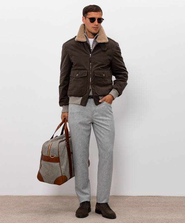 Brunello Cucinelli Джемпер бежевого цвета из кашемира M2200124 изображение 2