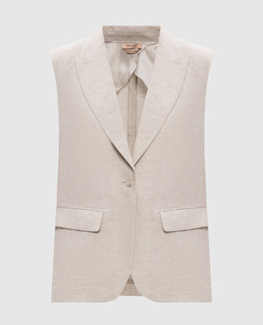 Twinset Сірий жакет з льону з люрексом 261TT2522