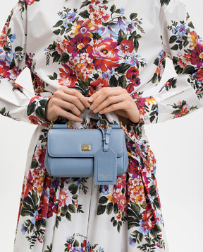 Dolce&Gabbana Блакитна шкіряна сумка My Sicily BB7864B7321