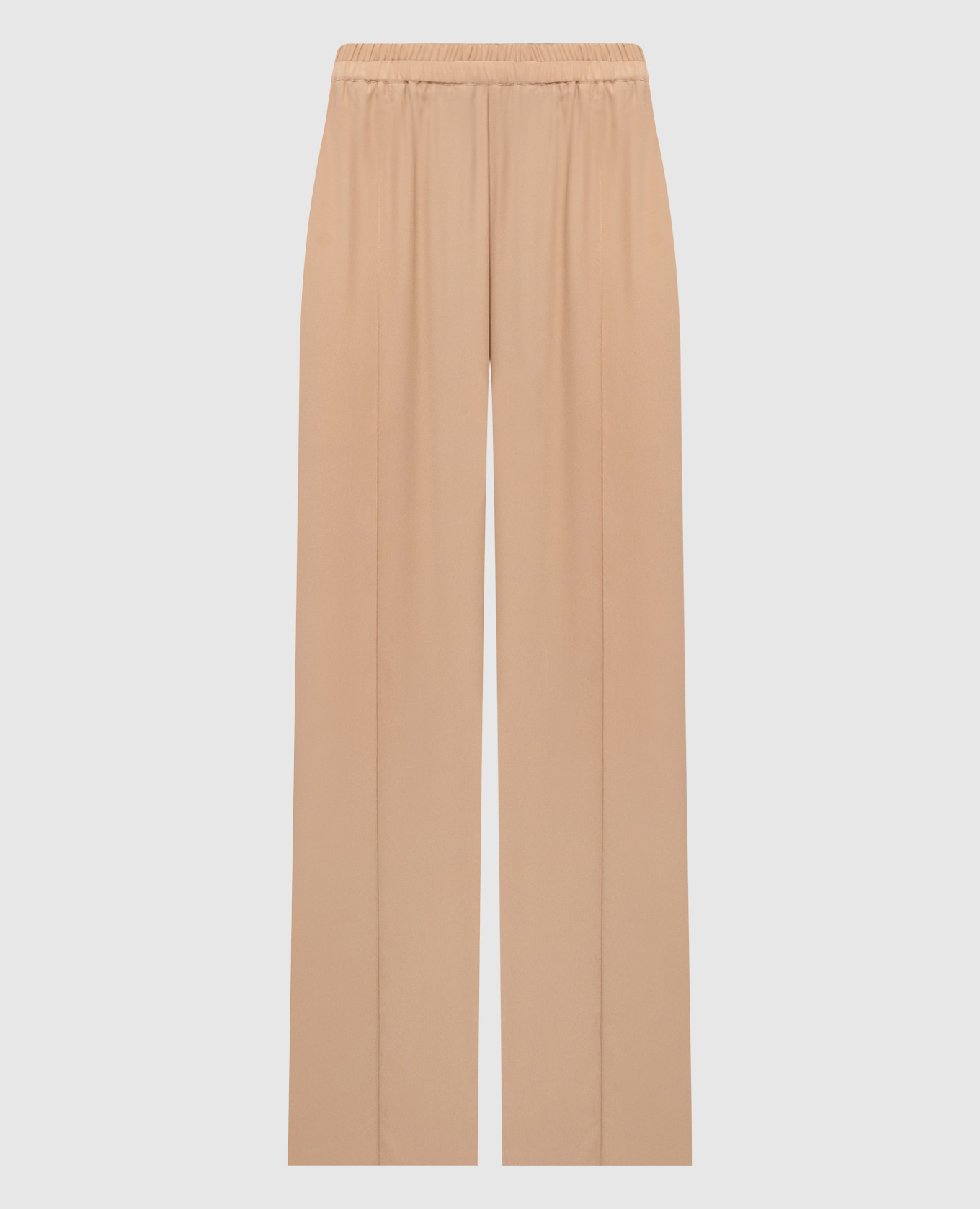 Коричневые брюки с шелком с цепочкой мониль