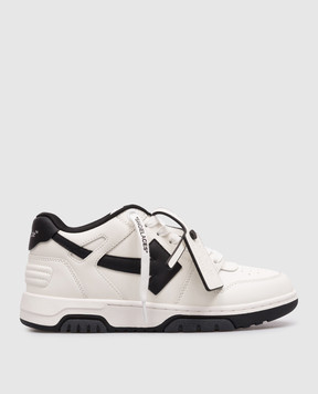 Off-White Білі шкіряні кросівки з контрастною емблемою OWIA259C99LEA018