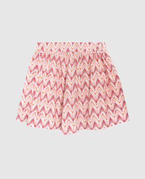 Missoni Дитячі рожеві шорти в брендовий принт MY6C49P0597