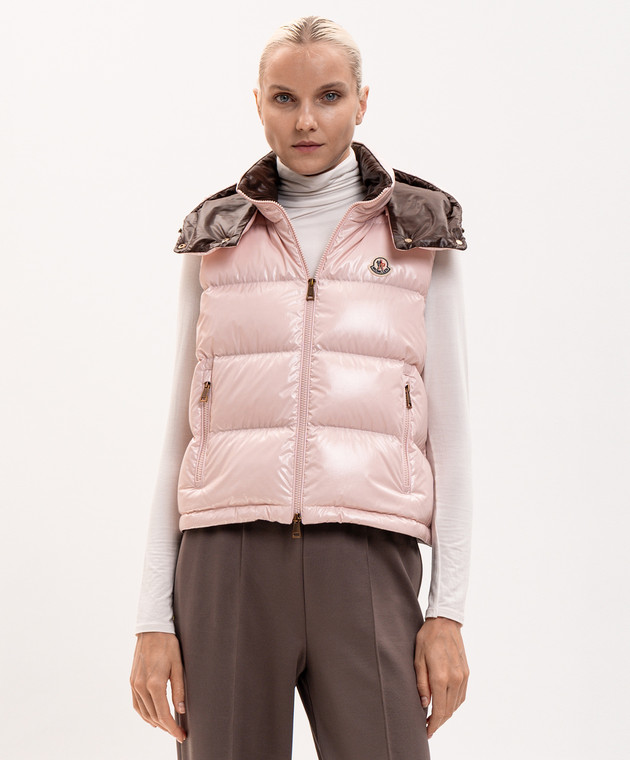 Moncler Розовый пуховый жилет Niverolle L20931A00005597EU изображение 3
