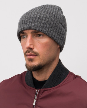 Brunello Cucinelli Серая шапка из кашемира M2294910