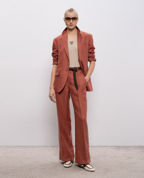 Brunello Cucinelli Бежевый топ с цепочкой мониль M0TC8EL692