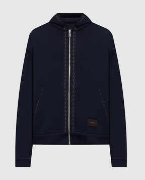 Fendi Синяя спортивная куртка с логотипом патча FY1360AUPB