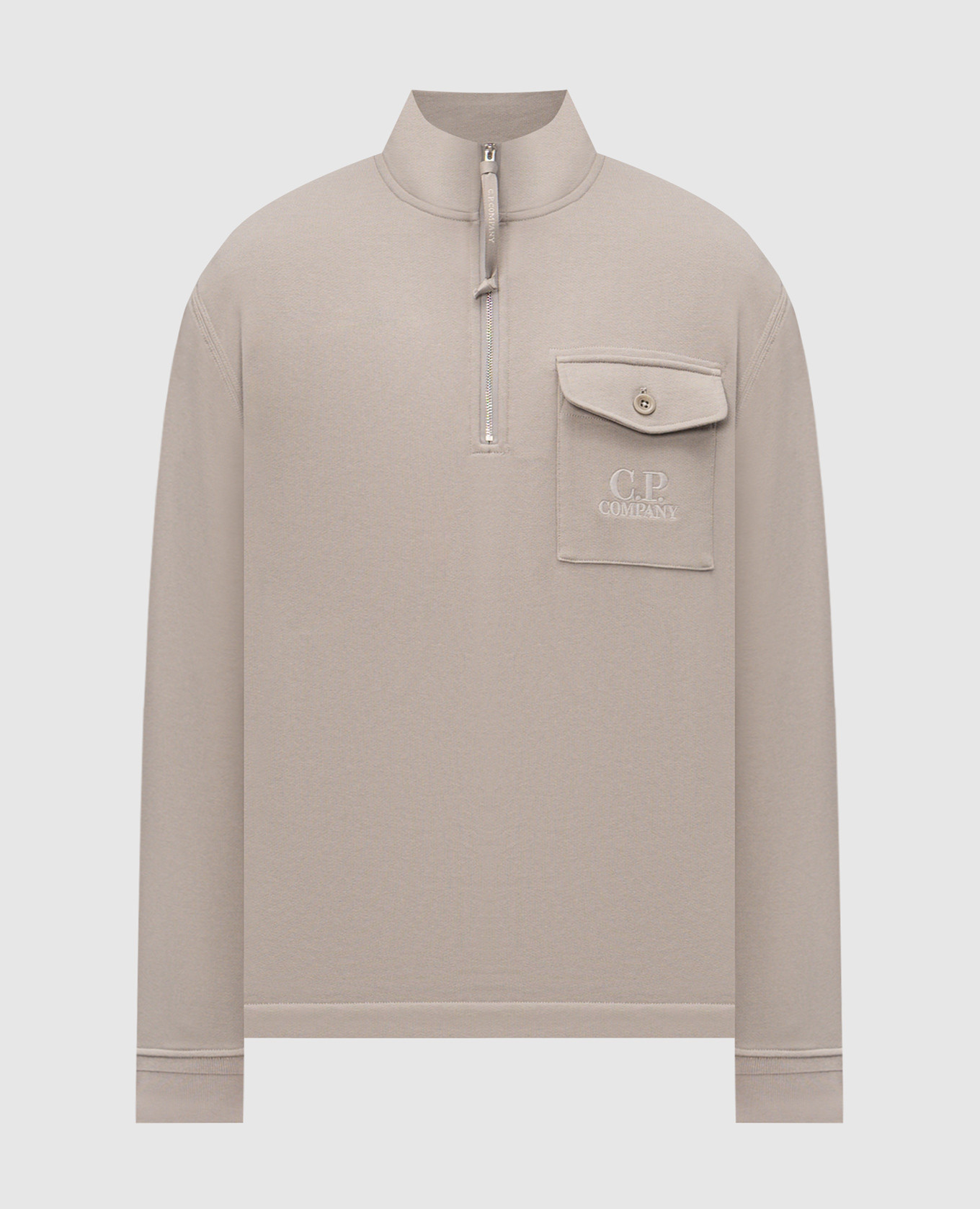 Серый свитшот с молнией