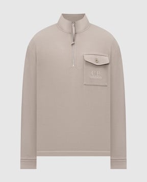 C.P. Company Сірий світшот з блискавкою MSS026A005086W