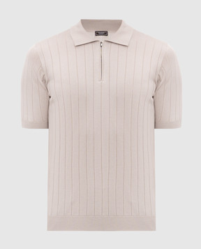 Peserico Бежевое поло с шелком R59464F1809317