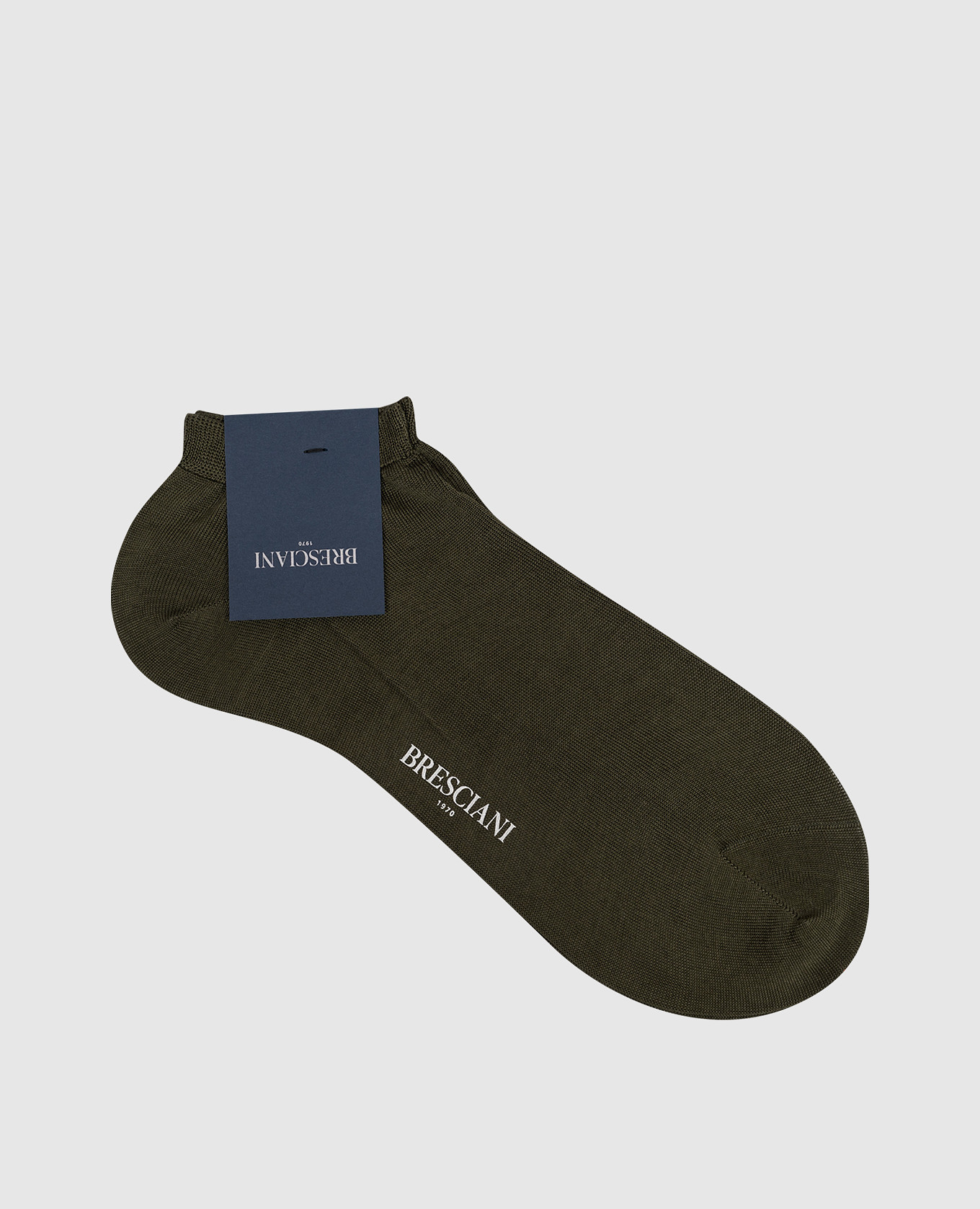 Зеленые короткие носки из хлопка