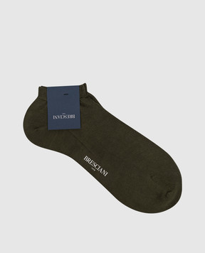 Bresciani Зелені короткі шкарпетки з бавовни MP009RI0006BR