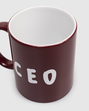 Max & Co Бордова керамічна чашка з написом Ceo MCLSCOUT