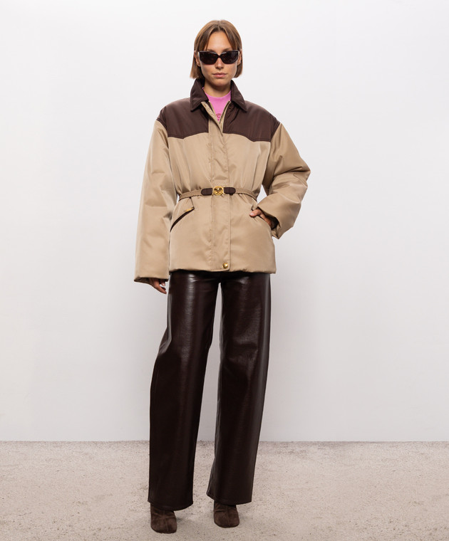 Versace Бежева куртка з поясом 10270091A18782 зображення 2