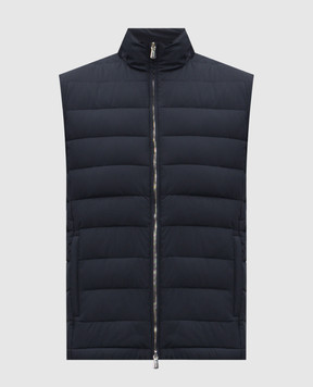 Enrico Mandelli Синій пуховий стьобаний жилет 3T570A519V