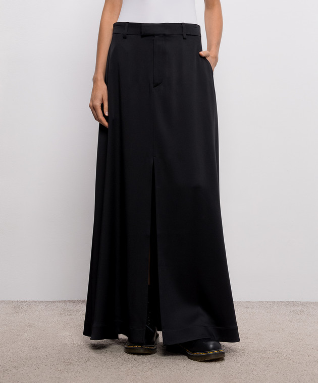 Ann Demeulemeester Черная юбка Kaisa с разрезом B0014268FA647 изображение 3