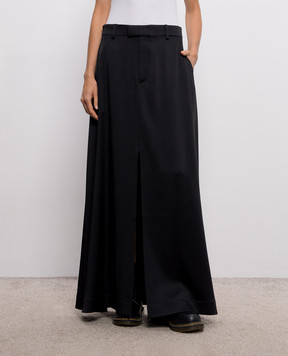 Ann Demeulemeester Чорна спідниця Kaisa з розрізом B0014268FA647