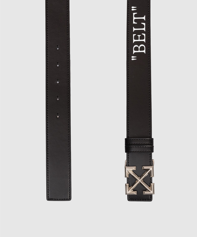 Off-White Двосторонній шкіряний ремінь з емблемою OMRB14GC99LEA001 зображення 3
