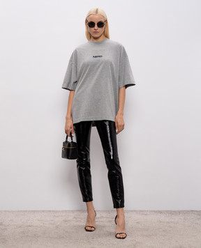 Vetements Серая меланжевая футболка с вышивкой ME76TR207G