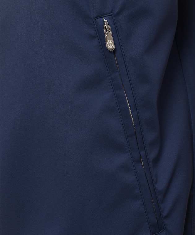 Brunello Cucinelli Синій жилет з принтом емблеми MB4229083T зображення 5