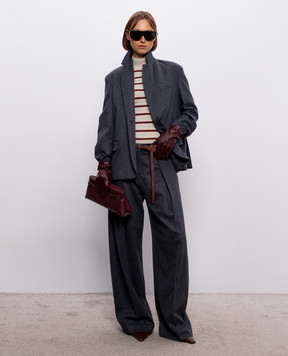 Brunello Cucinelli Серый жакет из шерсти MG5497204P