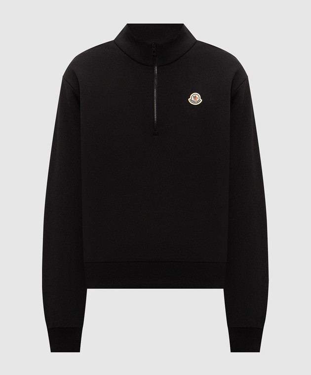 Moncler Черный свитшот с нашивкой логотипа L20918G00059899V4