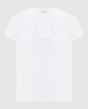 Off-White Біла футболка з фігурним вирізом 2FA00444T