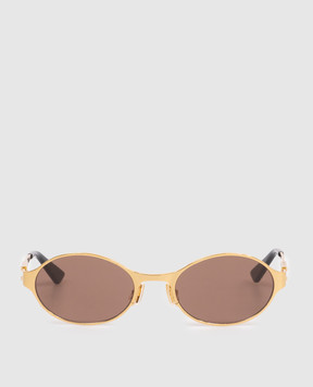 Bottega Veneta Золотисті сонцезахисні окуляри Dash 872418V4450