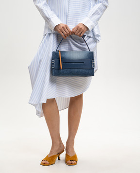 JW Anderson Синяя джинсовая сумка Loafer HB0716FA0495