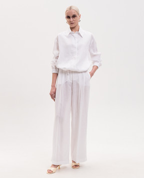 MooRER Біла сорочка ELIZA-J з льону ELIZAJGLX
